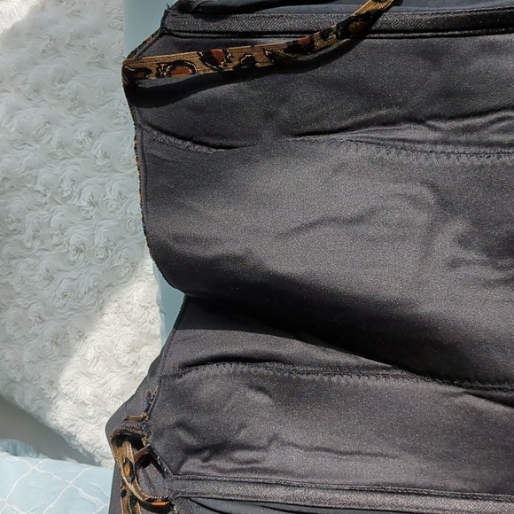 Leopard print velveteen corset  like new and matching thong. - Picture 5 of 6